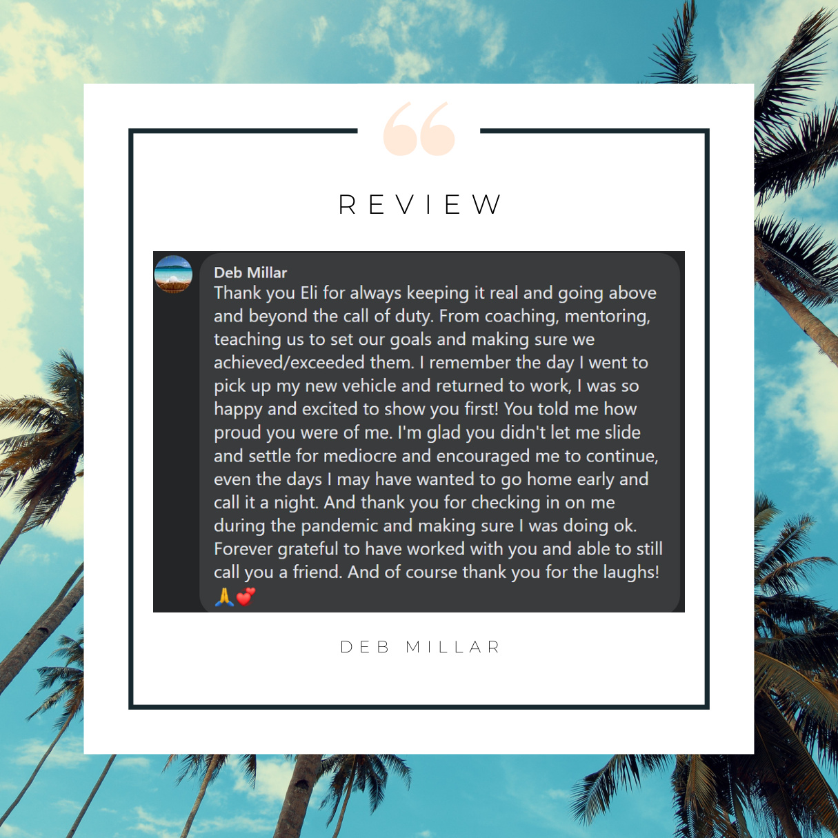 Review shared with Eli Rodriguez